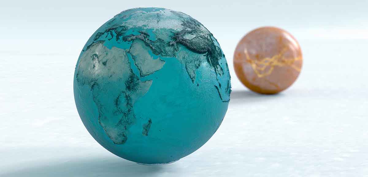 globe showing international connectivity